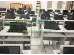 科桌 单人，双人，三人学生翻转电脑桌供应商图3