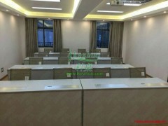隐藏电脑升降桌 升降电脑桌供应商 部队培训电脑桌图2