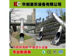 不锈钢螺旋滑梯 不锈钢逃生滑梯 娱乐滑梯传送货物滑梯厂家直销图2