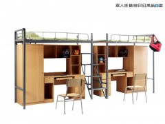 海发双人公寓床|上下铺铁架床|学生组合公寓床图2