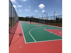 校园硅PU篮球场塑胶地坪材料厂家图2