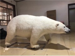植毛型仿真北极熊标本主题展览白熊模型影视机械仿真北极熊动态道具图3