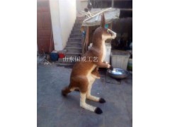 植毛型仿真袋鼠标本主题展示袋鼠模型图3